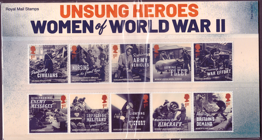 (image for) 2022 Unsung Heroes - Women of World War II Royal Mail Presentation Pack 617 - Click Image to Close